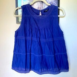 Madewell trapeze lace cotton swing tank. Large
